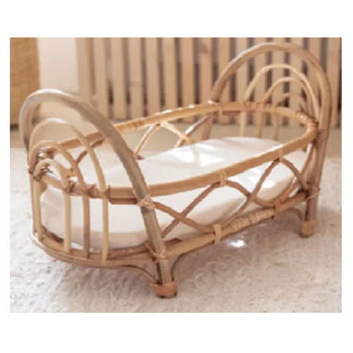 Rattan Baby Toddlers Bed Bamboo Crib - Color: Light Brown