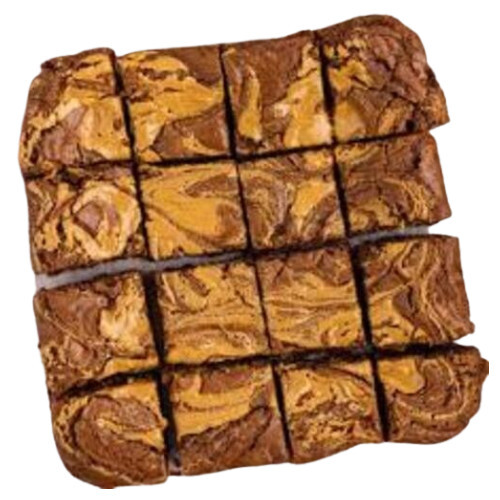 Peanut Butter Brownies - Eggless, Peanut Butter & Chocolate Flavor | Rich Fudgy Texture, Creamy Peanut Butter Swirl, Perfect For Sharing
