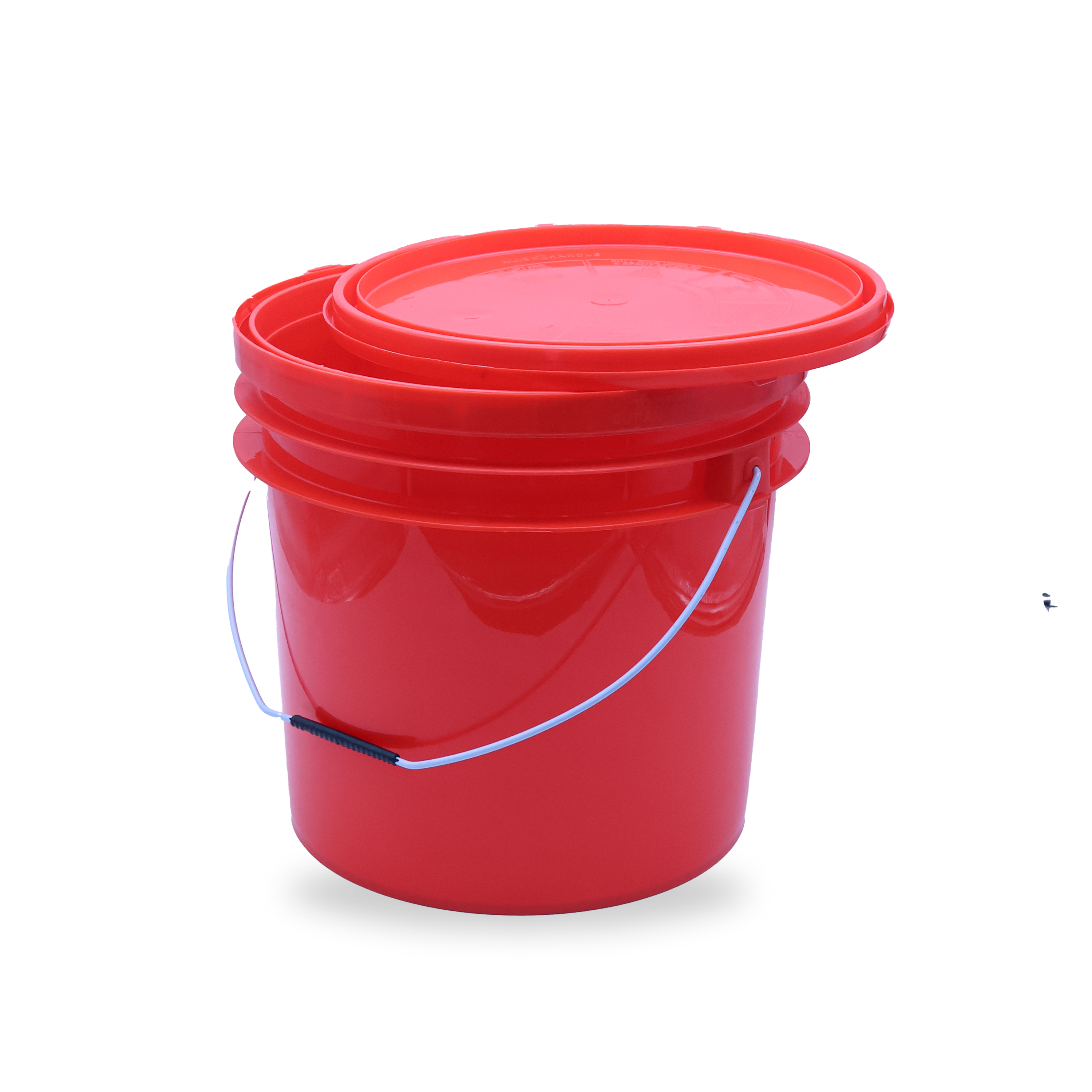 5kg Durable Plastic Container - Grey Rigid Design | Inner Cap, Leak-Proof, Spill-Resistant, Ergonomic Handle for Easy Transportation