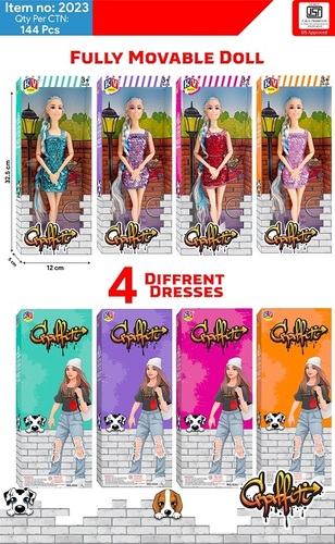 Alia Doll - High-Quality Plastic and Silicone, 11-Inch, Available in Red, Pink, Purple, and Blue | Realistic Features, Posable Limbs, Soft Hair