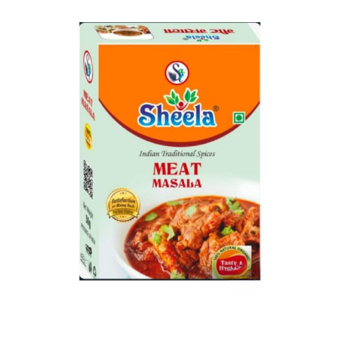 Meat Masala - Brown Powder, A Grade Quality, 99% Purity | Organic, FSSAI Certified, Spicy Taste, 6 Months Shelf Life, Box Packaging