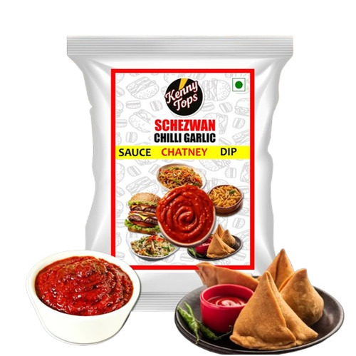 Schezwan Chutney - Food Grade, Deep Red Color | Spicy & Tangy Flavor with Garlic and Chili Notes, Ideal as Dip for Momos, Fries, and More