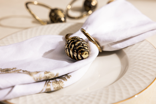 Napkin Ring (Set Of 4 Pcs) - Color: Gold