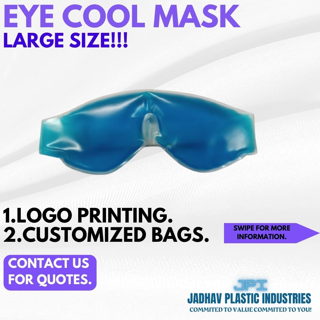 Large Size Blue Gel Eye Mask - Feature: Relaxes Brain