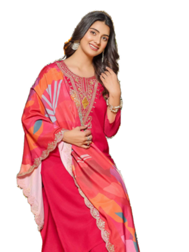 Women Kurta Pant Duppatta Set - Bust Size: 36-44 Inch (In)