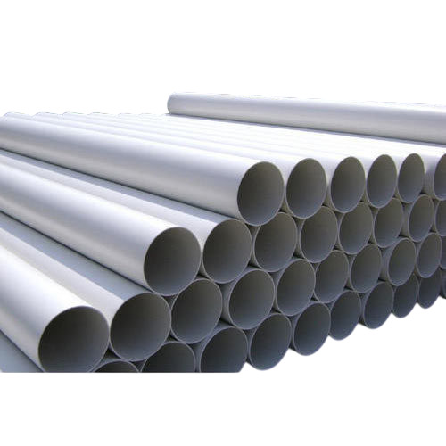 Round Top Plastic Pipe - Plastic, 3 Meter x 10 Cm, White | Durable, Polished Finish, Industrial Use
