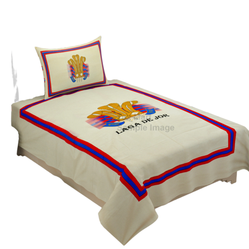 Cotton Bed Sheets - 100% Cotton King Size, Red & White | Quick Dry, Neatly Stitched, Lightweight