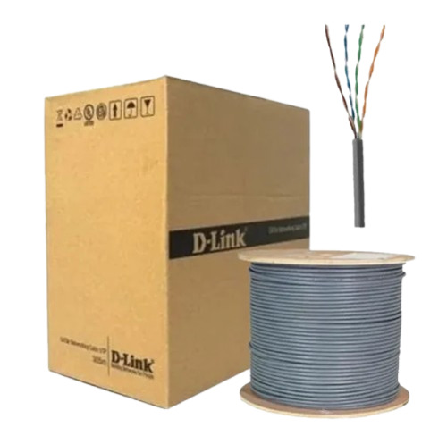 Dlink Cat 6 Utp Bare Copper (C.C.A) Networking Cable 305 Meter - Color: Gray
