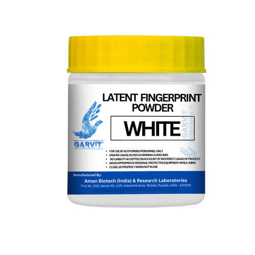 Garvit Latent Fingerprint Powder White - Application: Forensic Lab