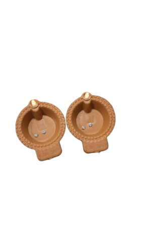Traditional Water Sensor Diya - Color: Brown