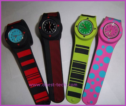 Custom Imprinted Flexible Silicone Slap Watch For Children -  Bravamarketing.com | Sport Watches