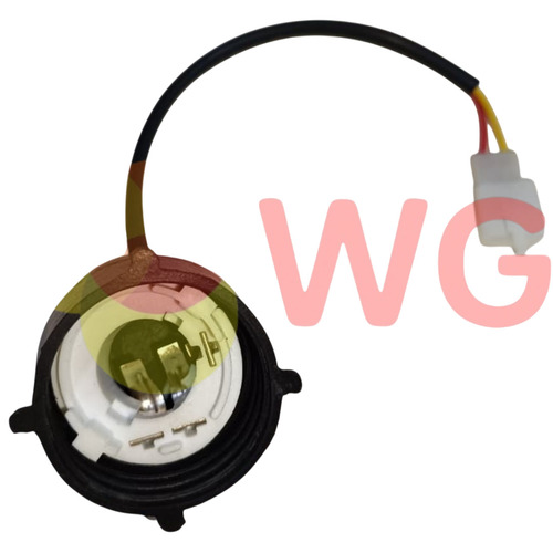 E-Scooty Headlight W/Rubber Cap Light Holder - Color: Black