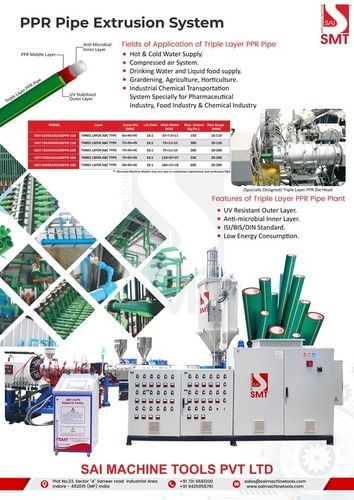 Automatic Ppr Pipe Extrusion System With 1 Year Of Warranty And Plc Control System