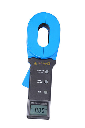 Digital Earth Clamp Meter - Long Jaw Size 65mm x 32mmø, Range 0.01Ω to 1000Ω | LCD Display, Automatic Self Calibration, Data Hold Facility