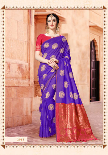 Printed Party Wear Silk Saree