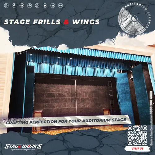 Motorized Auditorium Stage Curtain Wings - Color: Available In Enormous Colours And Trim Designs.