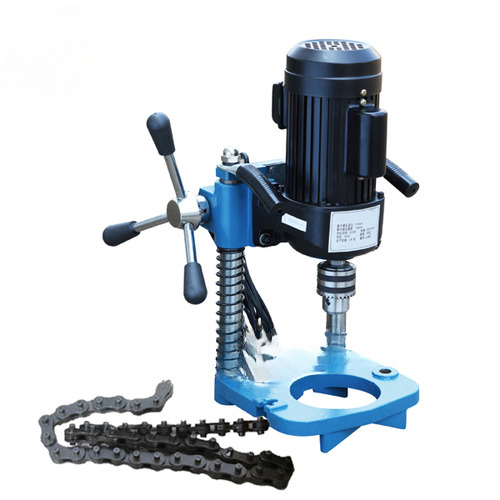 Pipe Drilling Machine - Metal, 350x350x650mm | 4 Inch Tapping Diameter, 120 RPM, 550W Power, New Blue and Black Design