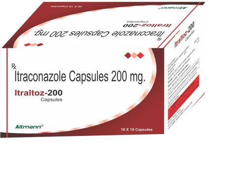 Itraconazole Capsule - 200mg Strength | Allopathic Medicine for Fungal Infections, Recommended for Clinics and Hospitals, Cool and Dry Storage