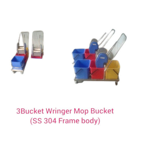 Multi Color Wringer Mop Trolley For Floor Cleaning