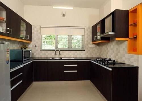 Pvc L Shape Modular Kitchen