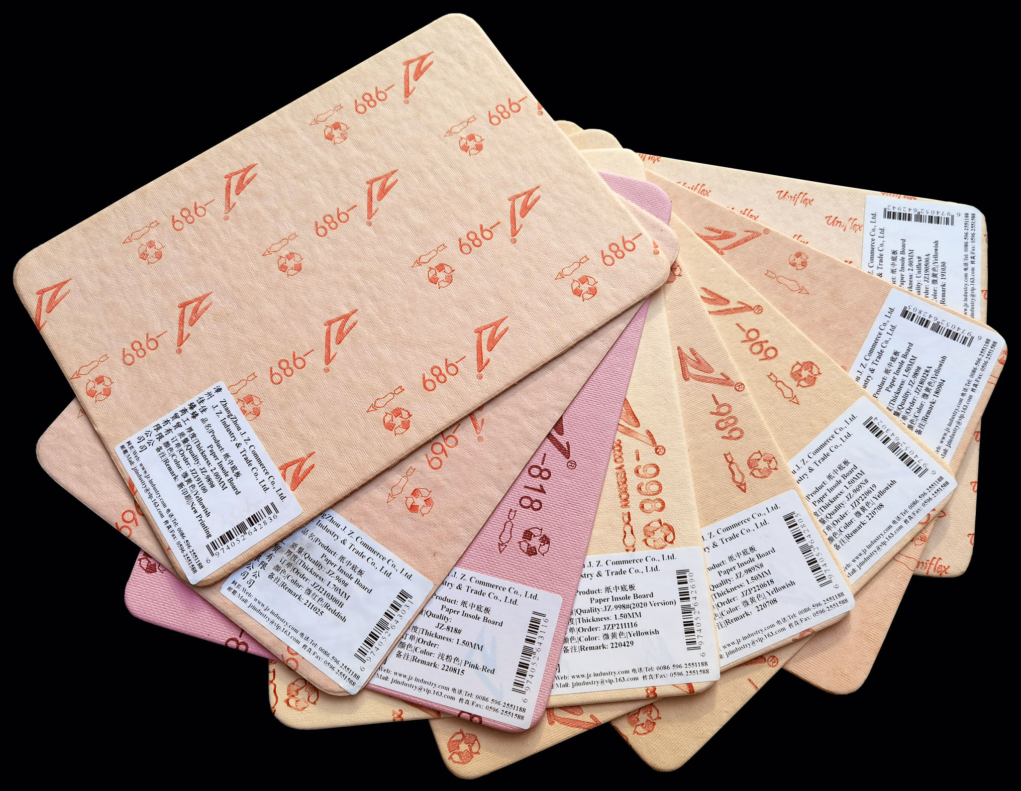 Paper Insole Board (Cellulose Board) - Color: Natural