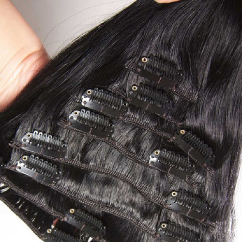 100% Natural Color Tangle Free Clip in Hair Extensions 