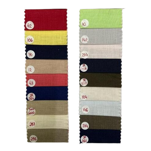 Linen Plain Shirting Fabric - Color: Multiple Color