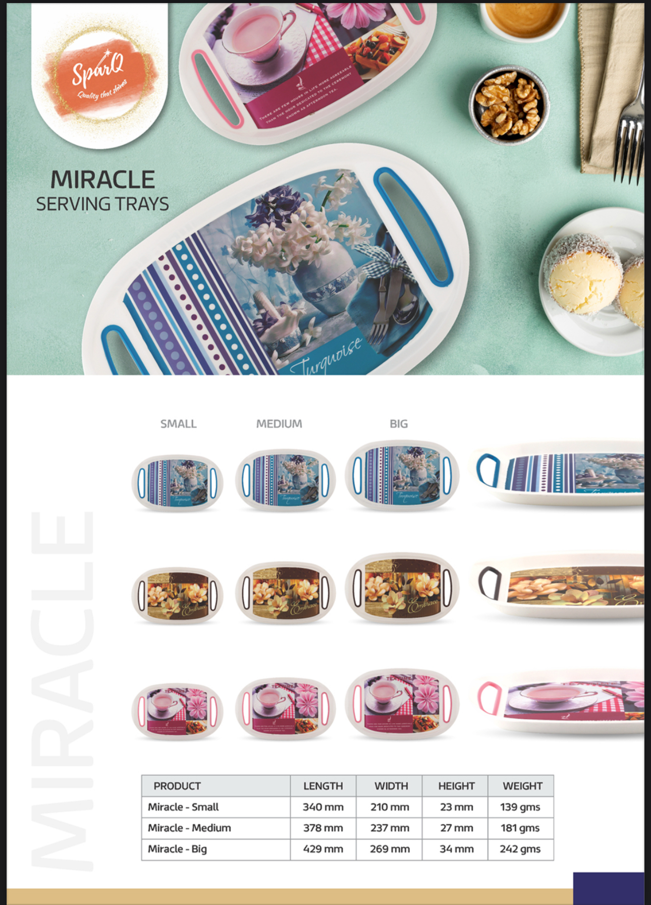 Food Grade Break Resistance Serving Tray - Color: White