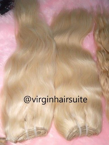 Weaving Type Blonde Hair Weft