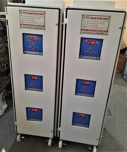 Three Phase Air Cooled Servo Voltage Stabilizer Ambient Temperature: 45 Celsius (Oc)