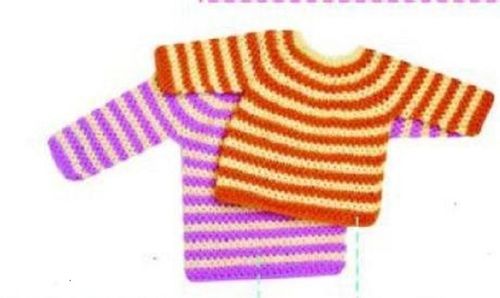 Winter Wear Multi Color Full Sleeves Round Neck Woolen Strip Sweater