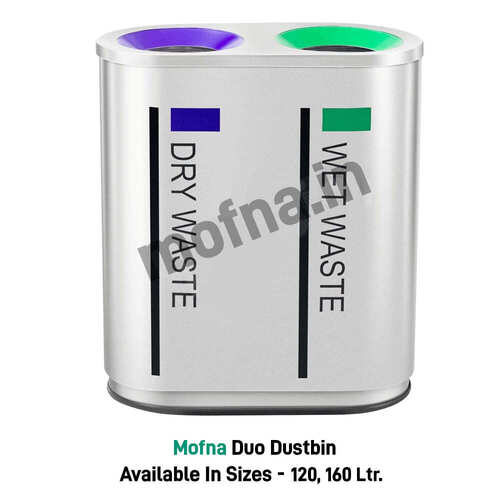 2 In 1 Stainless Steel Dustbin - Application: Home