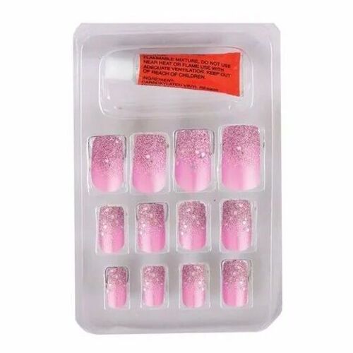 YoYoee Press on Nails Short Black French Fake Nails Almond Cute Tips  Acrylics F | eBay
