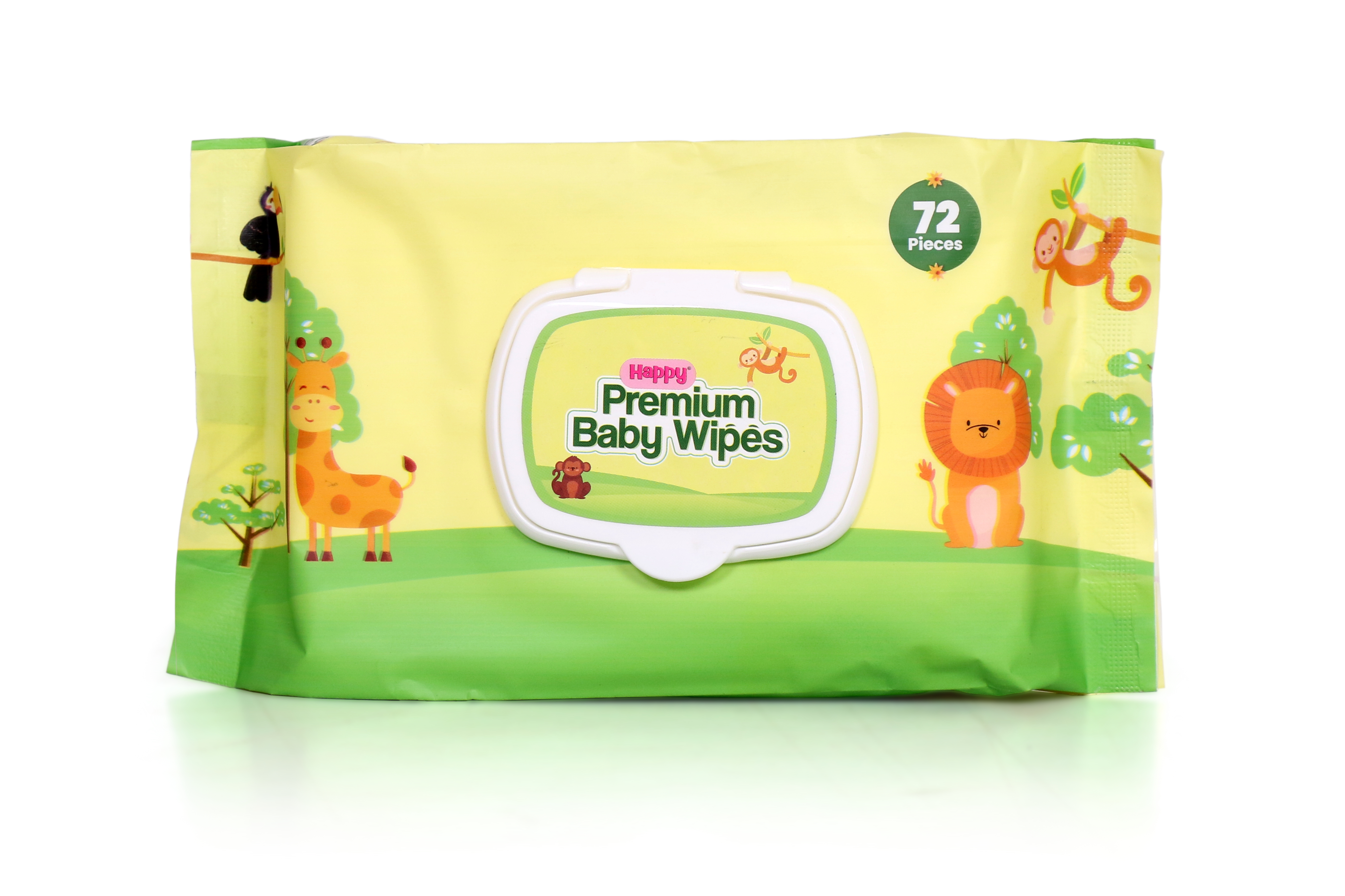 Happy Baby Wet Wipes Pack 72 Pieces - Color: White