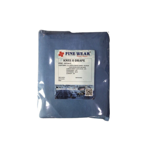 Non-Woven Knee O Drape - Non Woven Material, Sterile, Blue Color | OEM/ODM Available, Plain Drape Design for Versatile Use