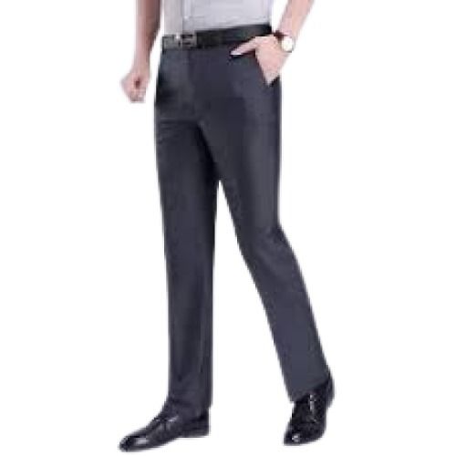 Traifo Slim Fit Black and Lightgrey Formal Trouser for Men - Polyester  Viscose Bottom Formal Pants for Gents - Office Formal dress for men