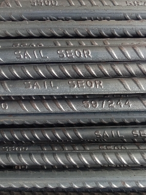 Corrosion Resistant High Strength Sail TMT Bars - Grade 550D, 12 Meter Length, 8mm to 32mm Size | Alloy Steel, TMT Bar, Durable Performance