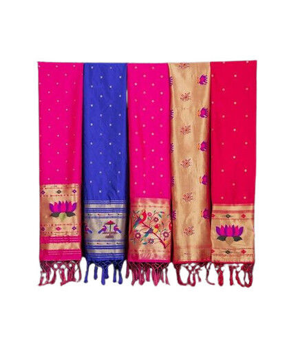 Weaving Zari Work with Tassels Dupatta