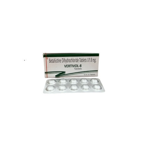 Vertivol-8 Betahistine Dihydrochloride Tablets Ip 8Mg General Medicines