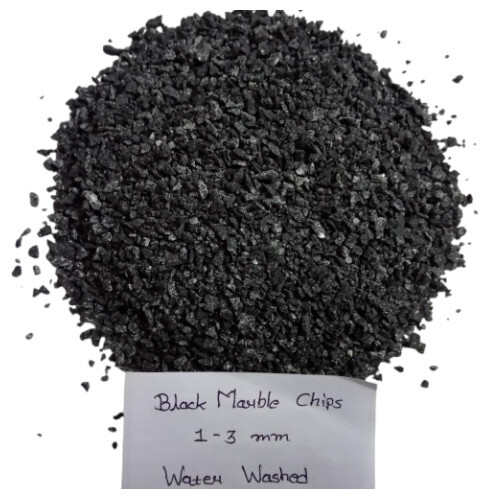 Construction Wall Design And Terrazzo Floor Creation Used Natural Color Black Marble Chips - Size: Vary
