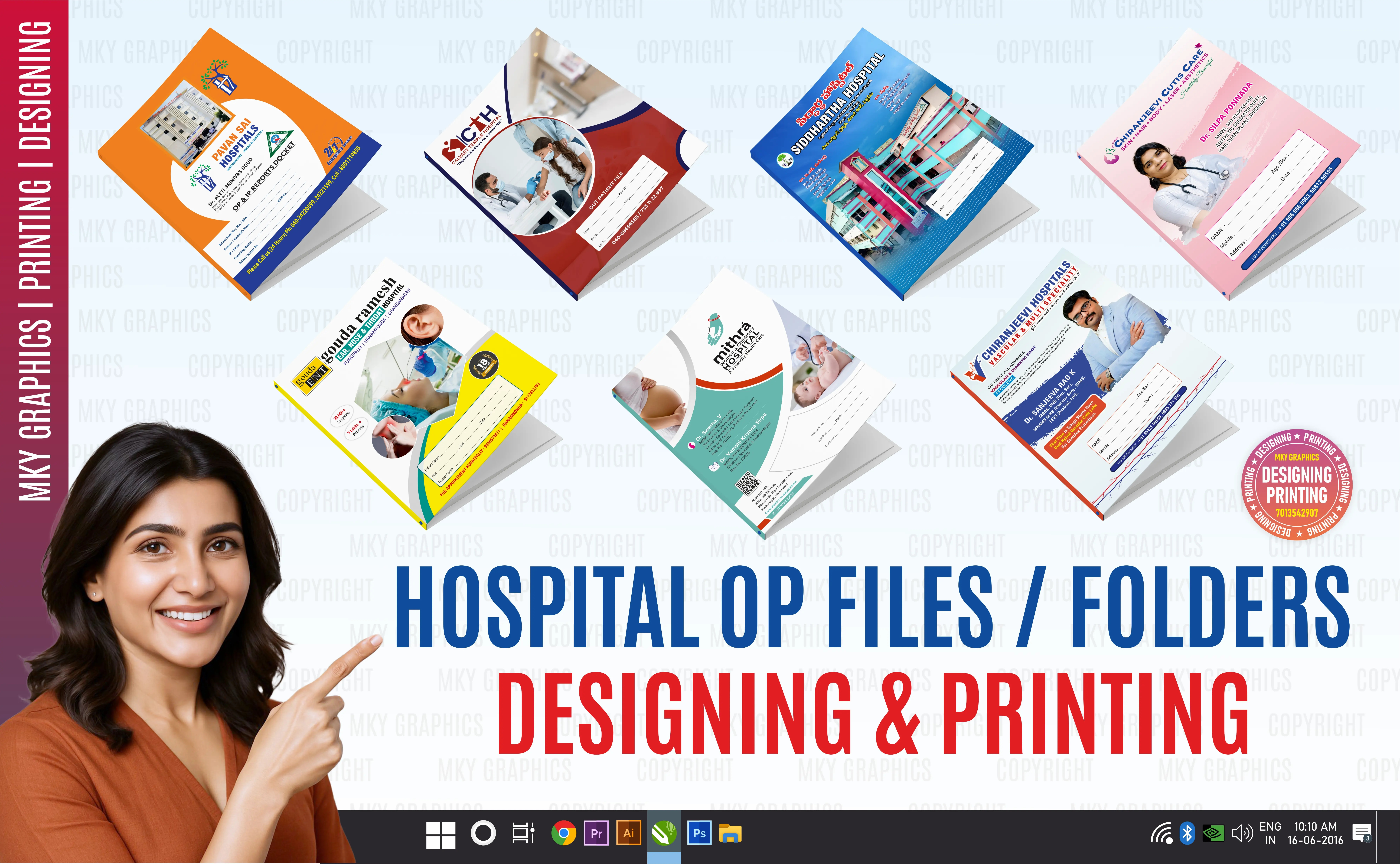 Hospital File - 300 GSM Art Card, A4 Size with Plastic Clip and Flap Closure | Portable Document Storage for Medical Records and X-ray Covers