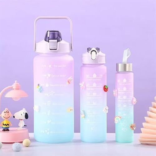 Motivational water bottle  Set of 3