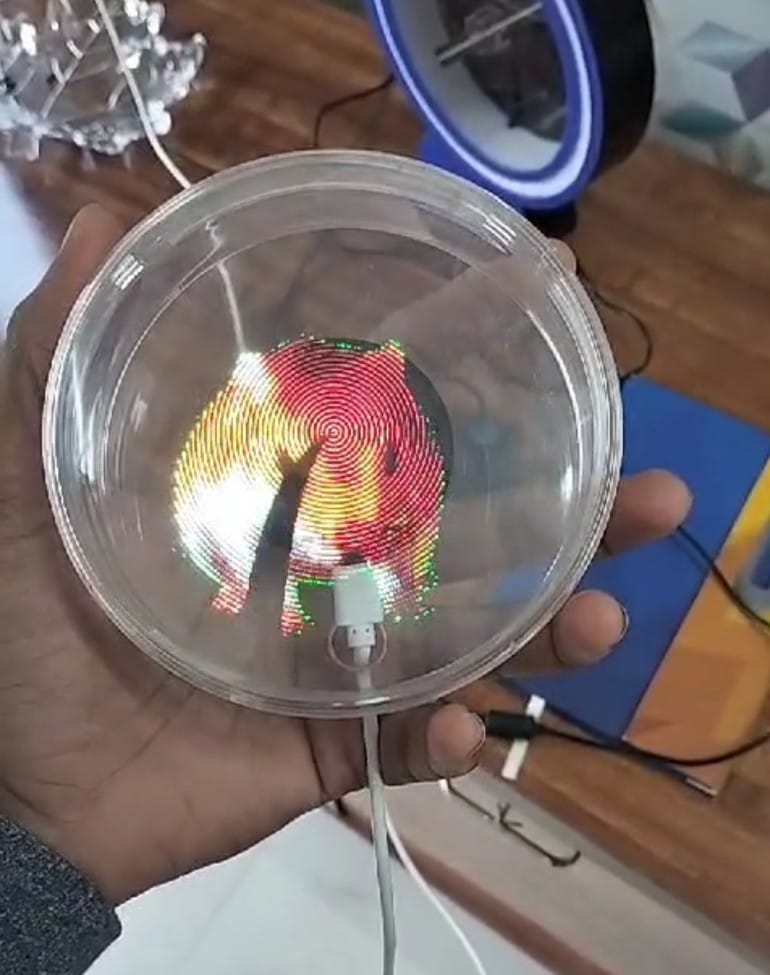 11 Cm 3d Hologram Fan