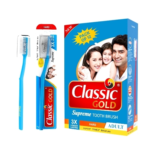 Classic Gold Supreme Hard Adult Toothbrush