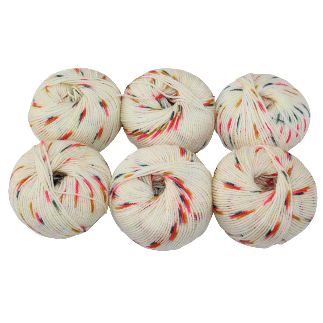 Feather Soft Yarn White Mustard