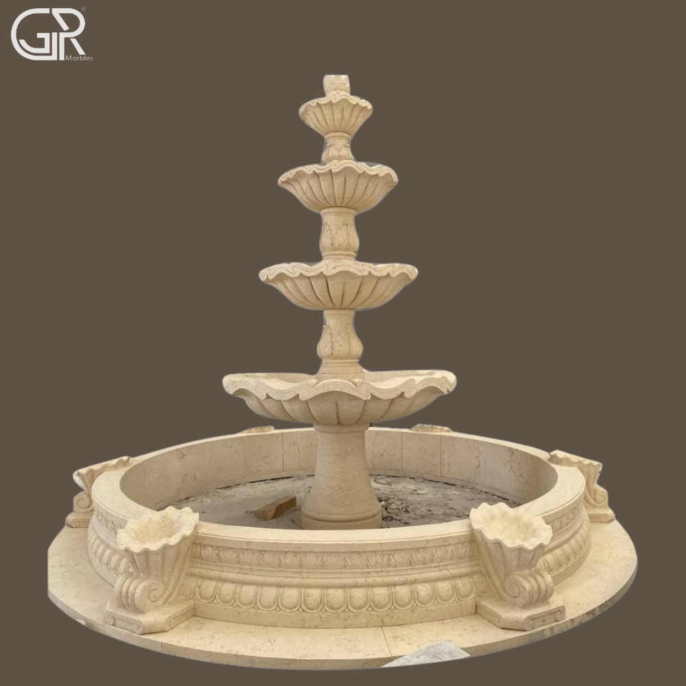 Sandstone 4 Tier Fountain