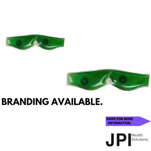 Cool Eye Mask - Plastic, Green Color | Instant Cooling Relief, Reduces Puffiness, Soothes Tired Eyes, Adjustable Strap, Reusable & Portable