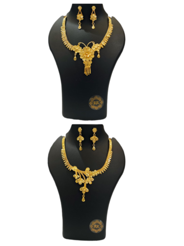 Premium Design Necklace Set - Color: Gold Plated