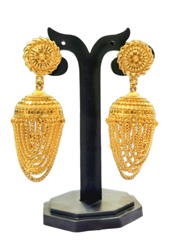 Imitation Jhumka Earrings - Color: Gold