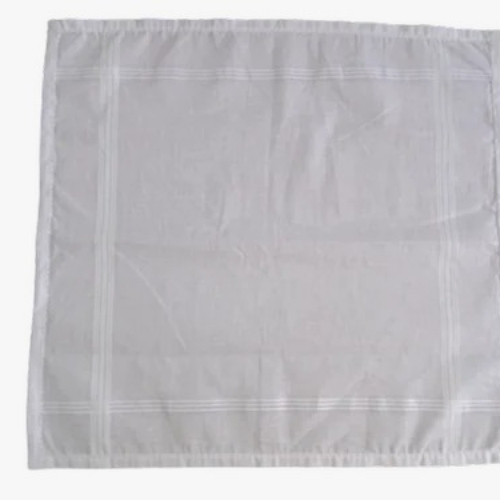 White Colour Cotton Handkerchief - Age Group: Adults